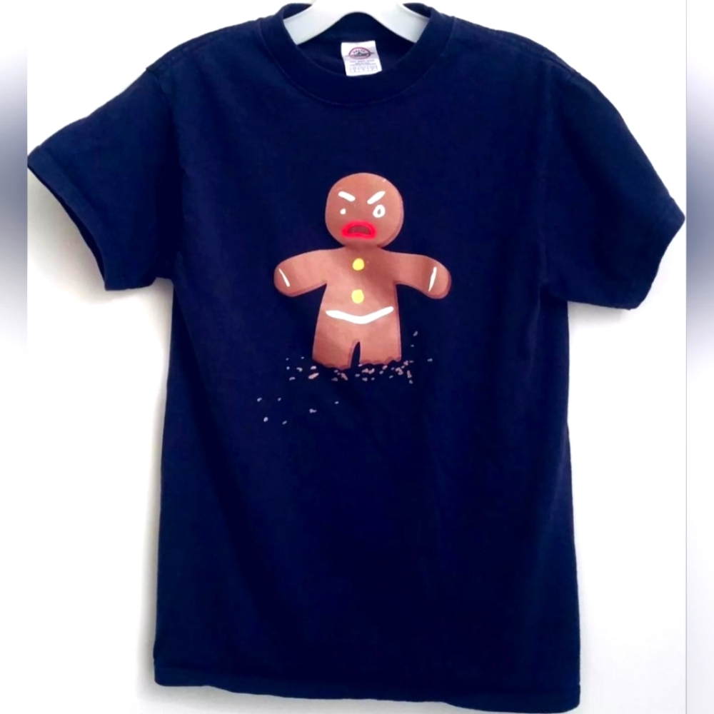 Angry Gingerbread Man Cookie Men's T-Shirt Size Small - Free Shipping!